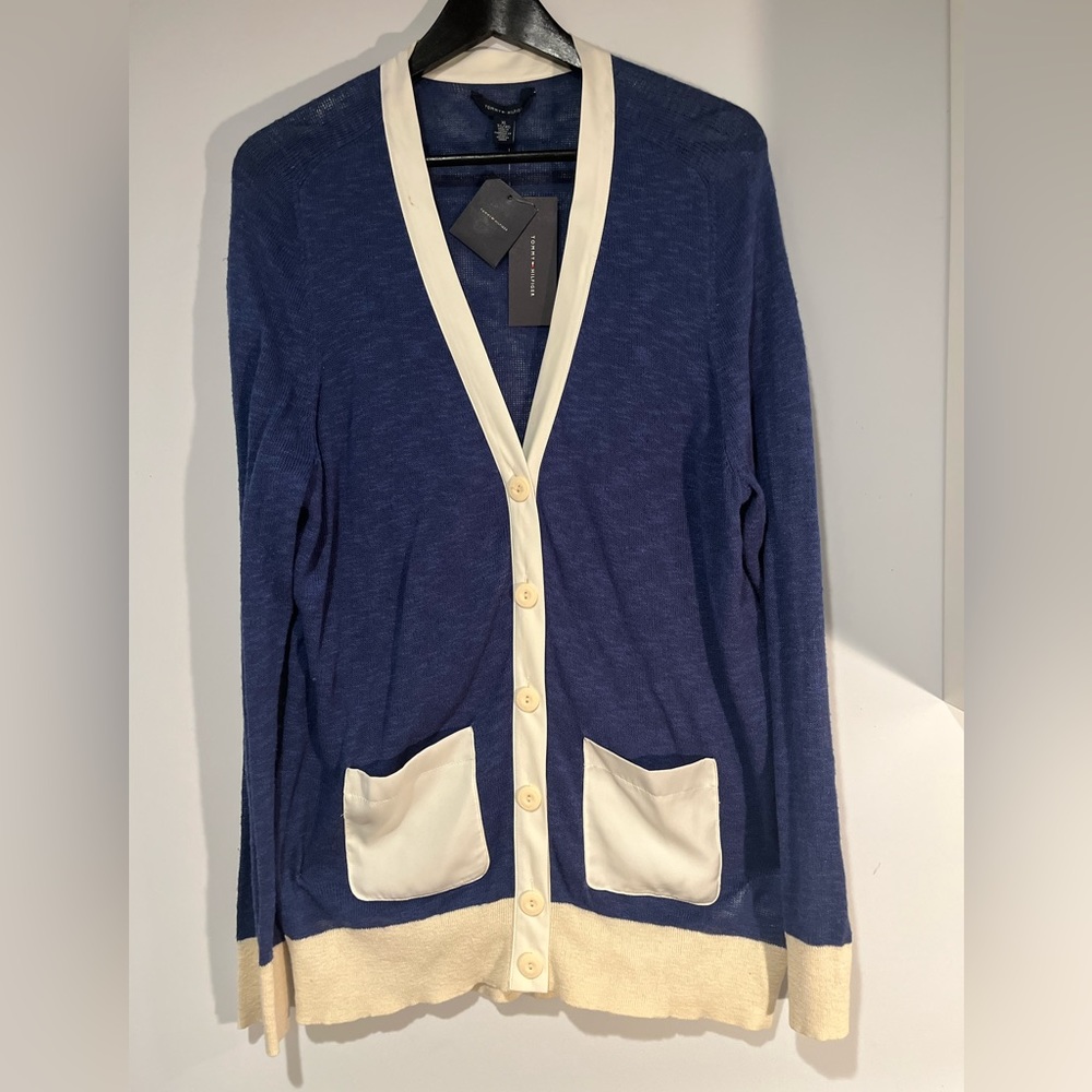 XL Blue Tommy Hilfiger cardigan